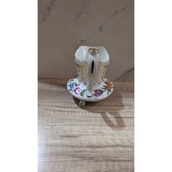 Royal Danube, Small Pitcher with Floral Design, Gold Trim, cottage tea party - Picture 4 of 10